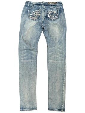Y2K Sweet Look Bedazzled Embroidered Low Rise Skinny Jeans